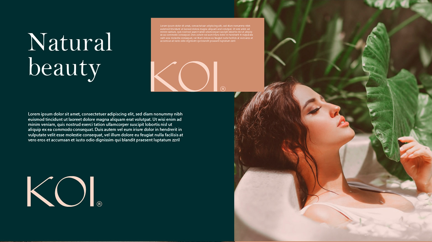 koi cosmetics cosmetic packaging visual identity brand identity Logo Design Cosméticos Logotipo daler