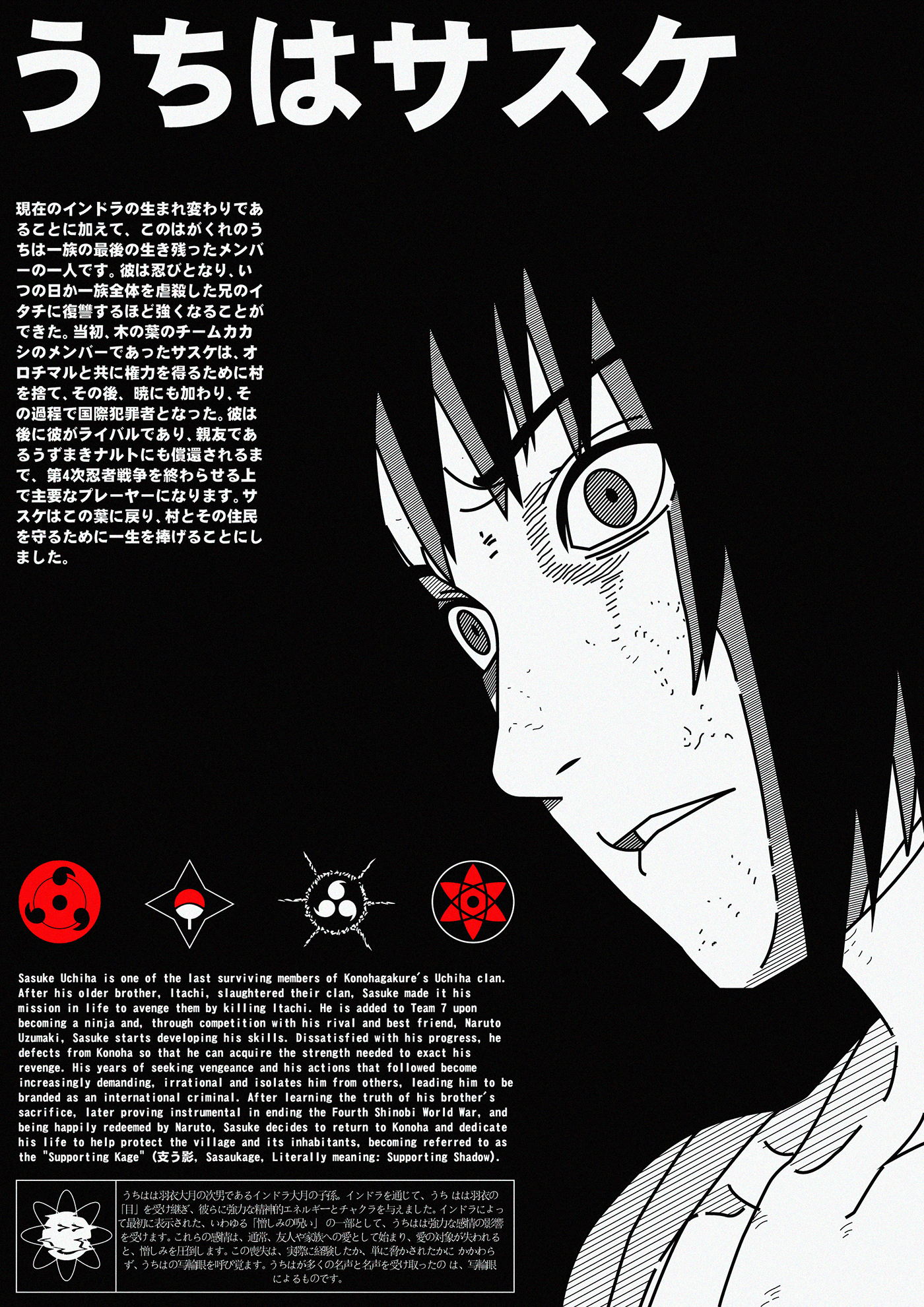 itachi naruto anime sasuke design ILLUSTRATION  konoha uchiha poster posters