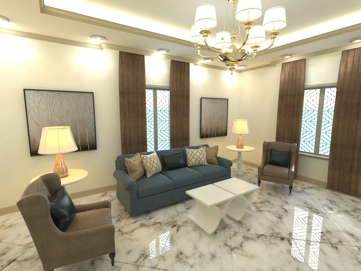 living room 3d max vray riyadh room sofa