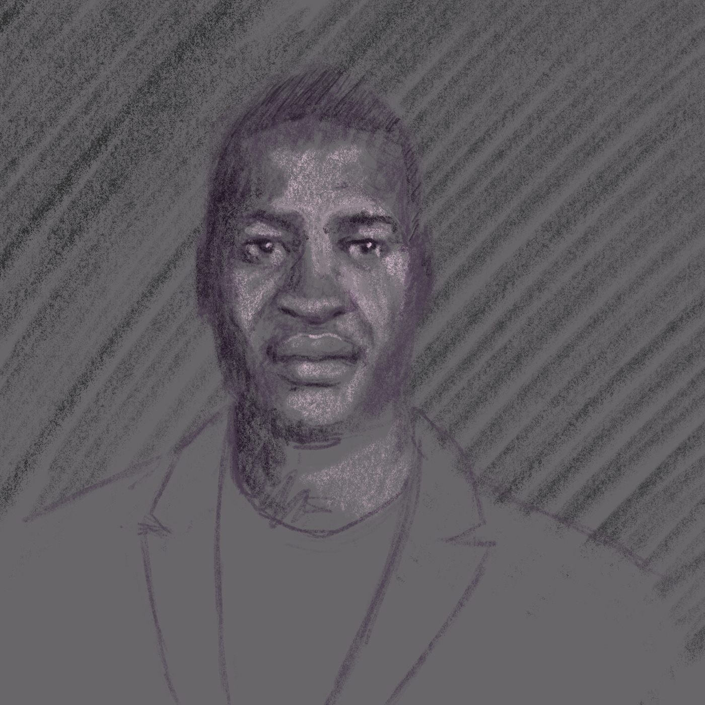 Black Lives Matter Drawing  george floyd pencil portrait RIP