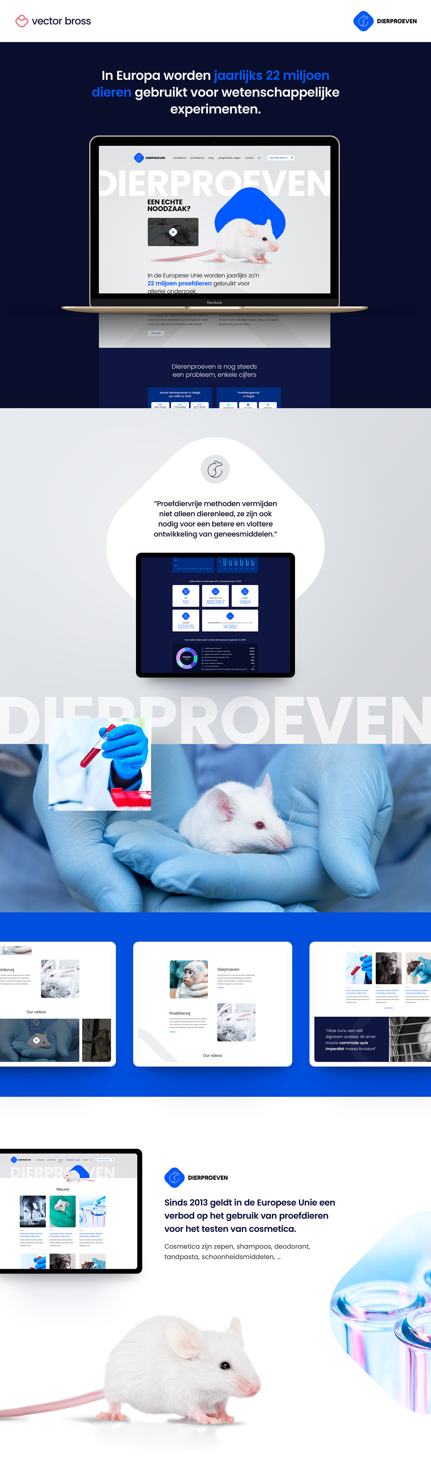 animal testing animals belgium graphic design  Leuven Responsive Design UI UI/UX user interface Web Design 
