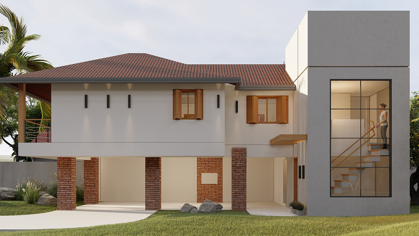 3D architecture archviz ARQUITETURA exterior house reforma Render visualization