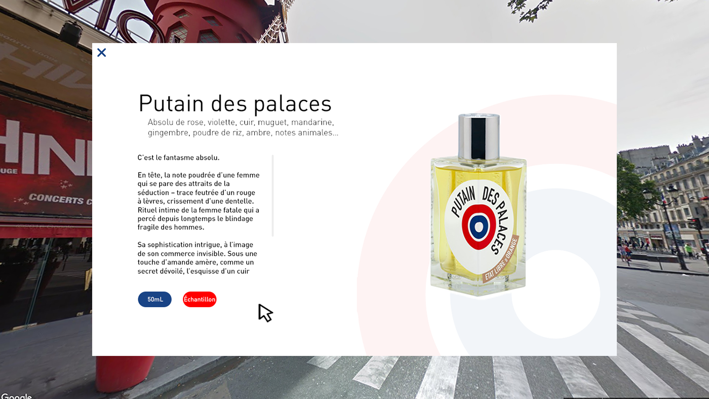 perfume Website maps etat libre d orange photoshop Illustrator UX UI Webdesign