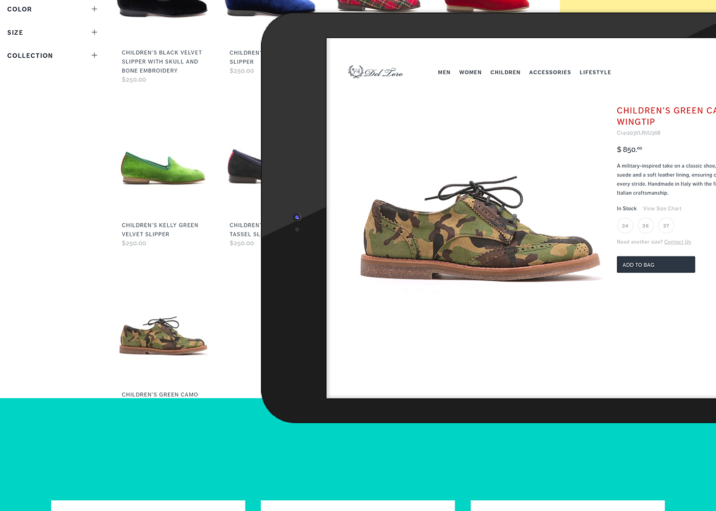 del toro shoes Ecommerce online store