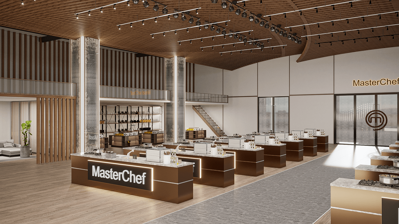 design funiture Interior Masterchef cooking kitchen 3ds max architecture Render