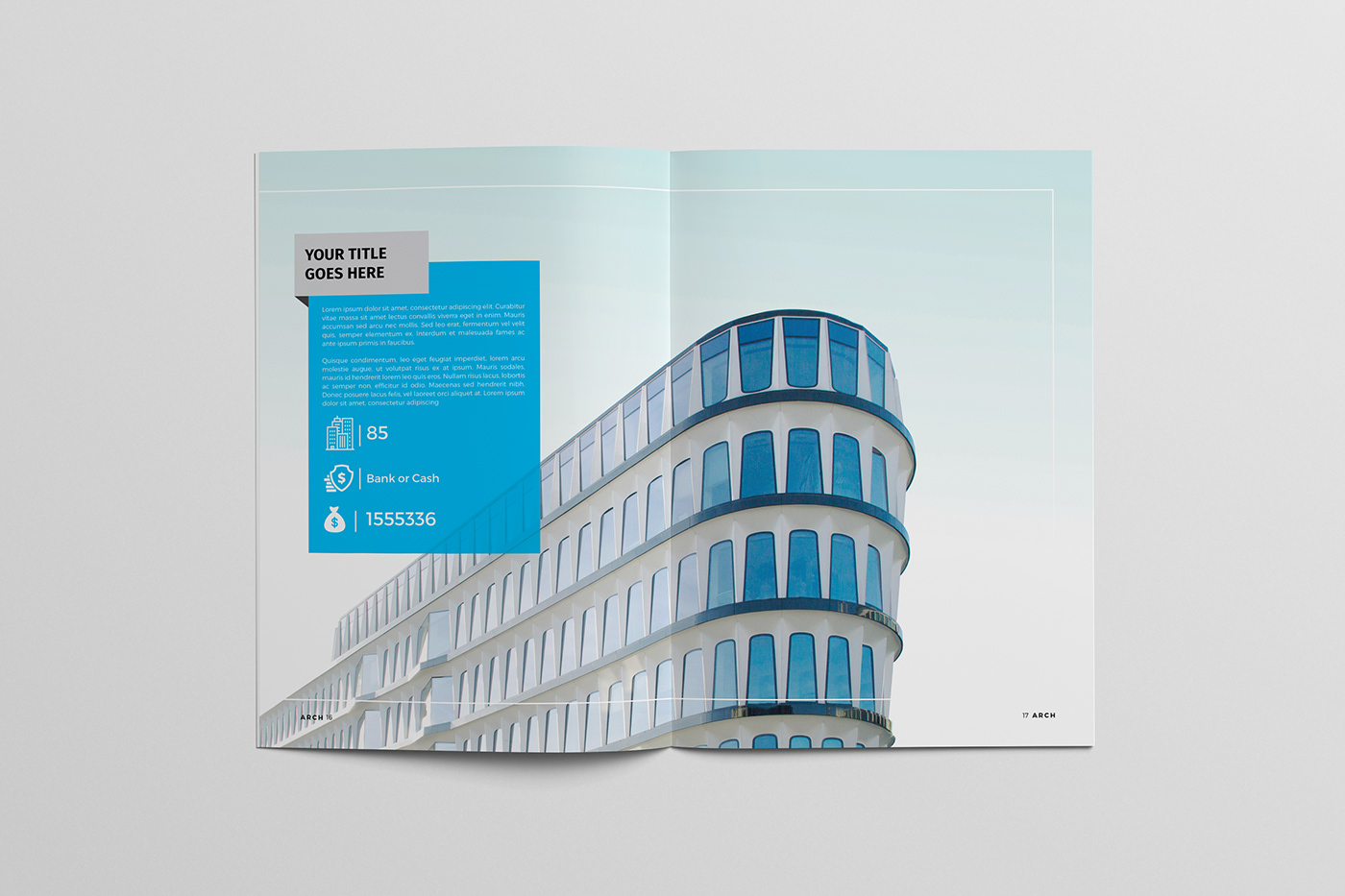 company profile annual report print template architecture corporate portfolio catalog brochure business real estate