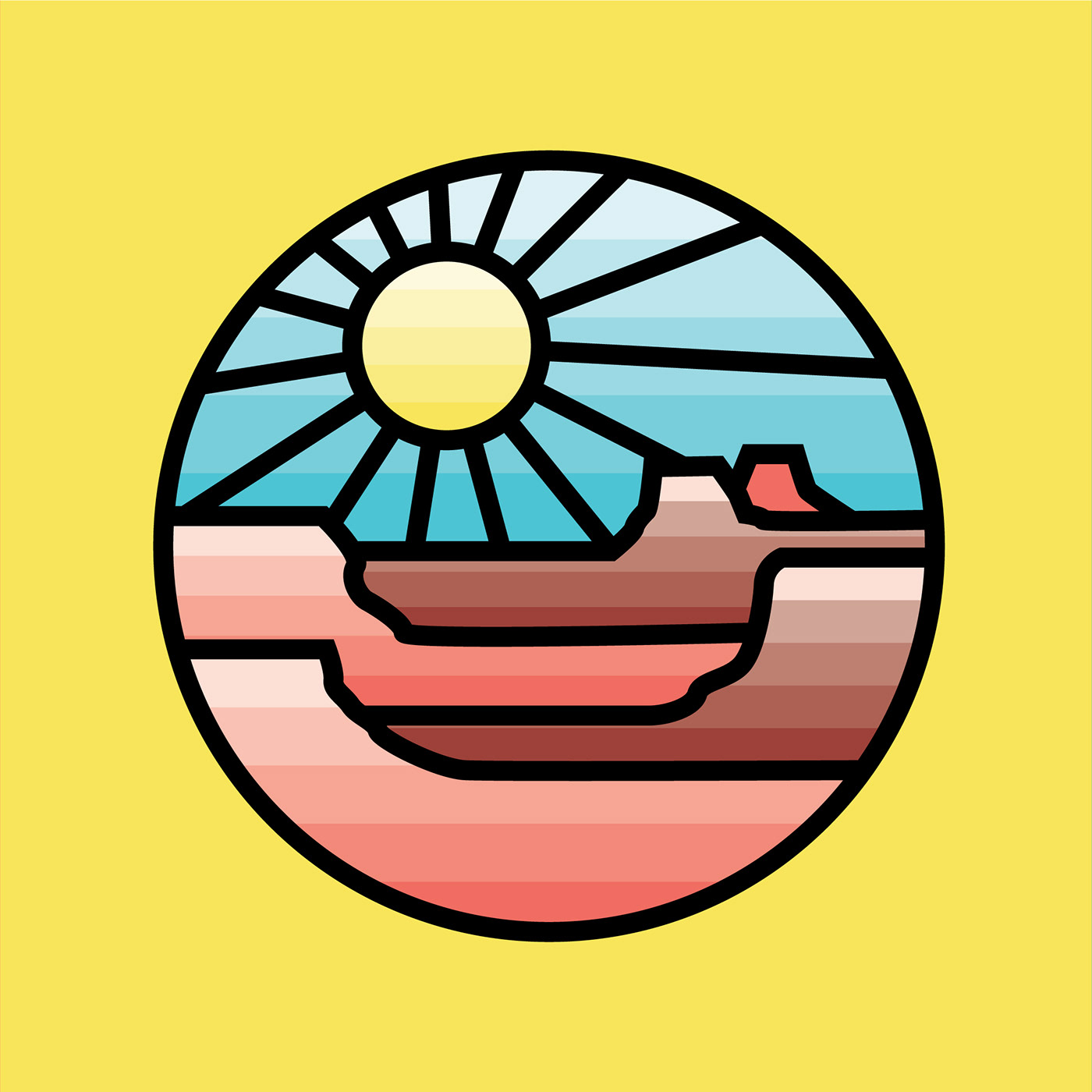 abstract badge Landscape