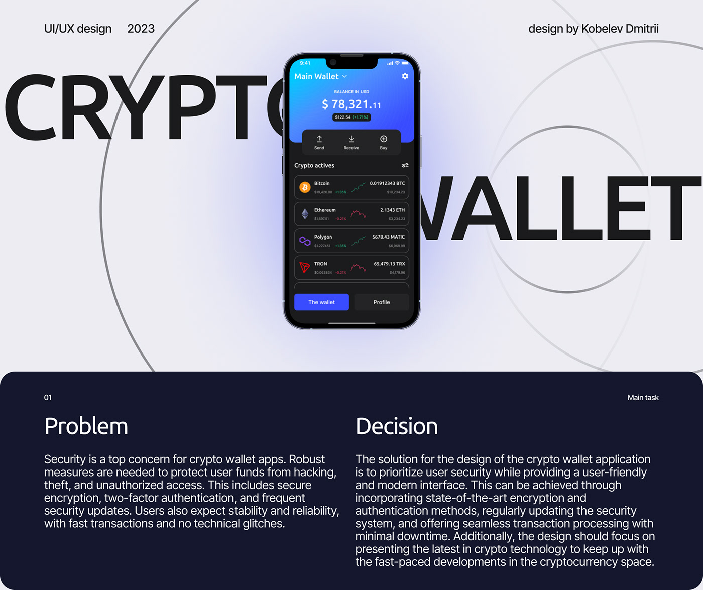 app app design blockchain crypto cryptocurrency mobile phone money UI/UX ux WALLET