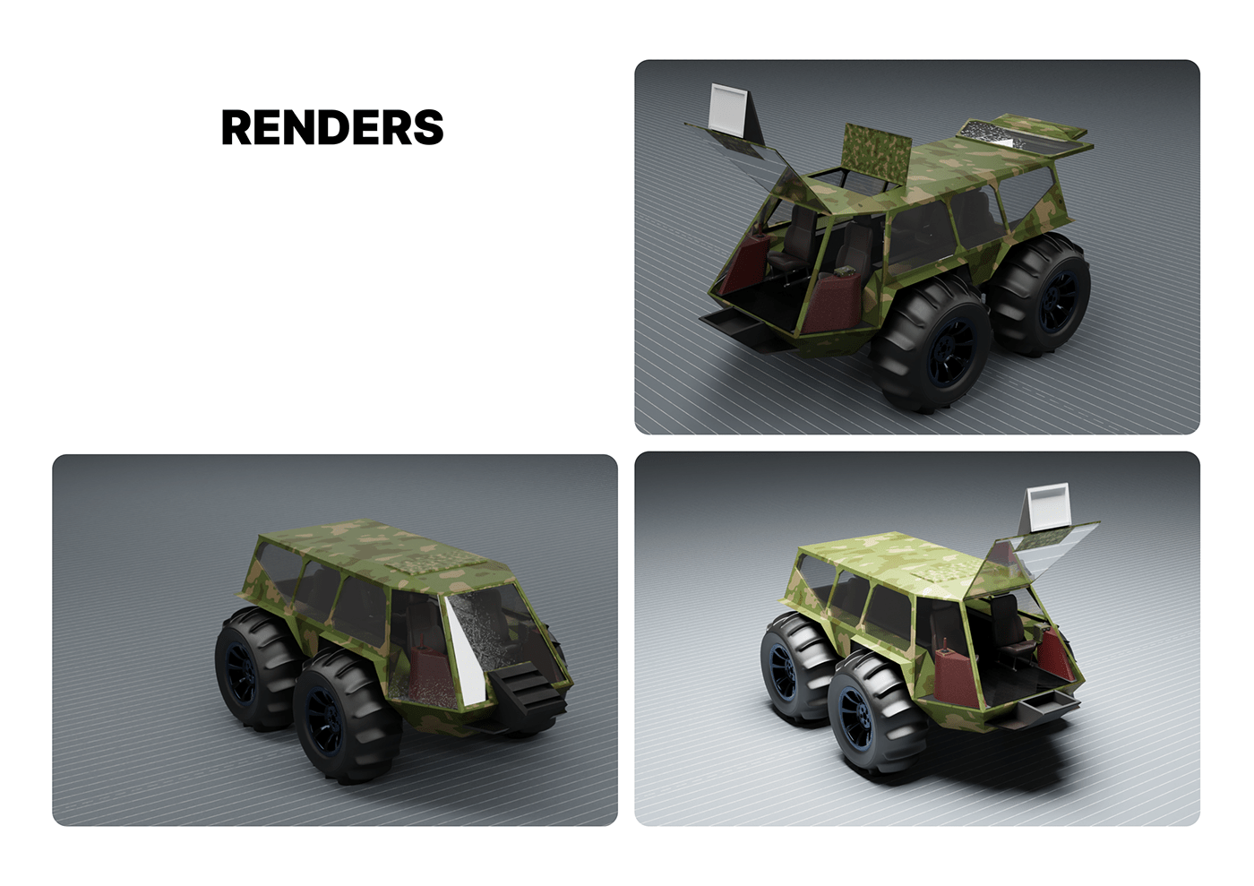 3D form study industrial Mobility Design prototype Render research transportation Vehicle