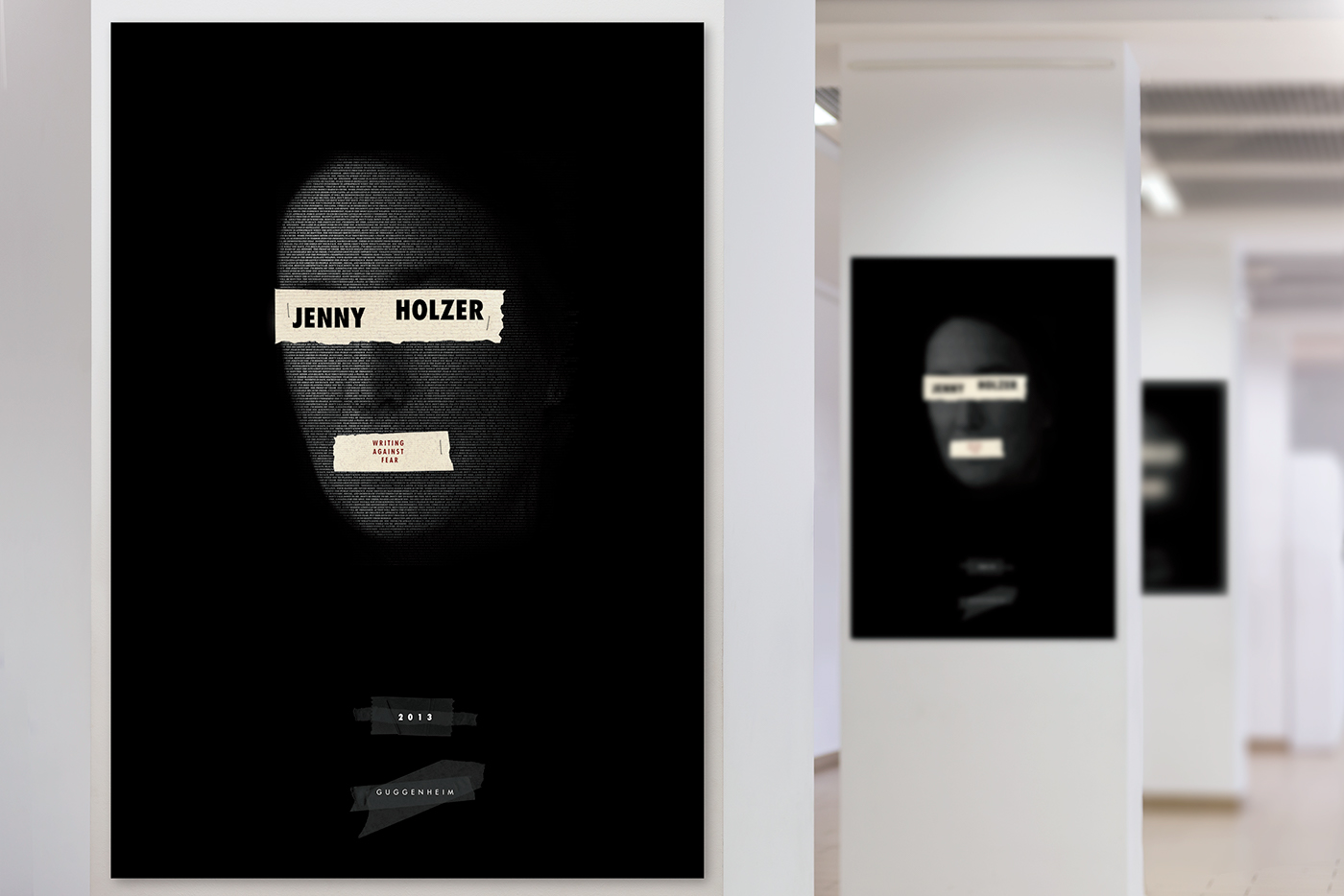 Jenny Holzer poster Exhibition  guggenheim museum Catalogue brochure projections truisms jenny holzer concept
