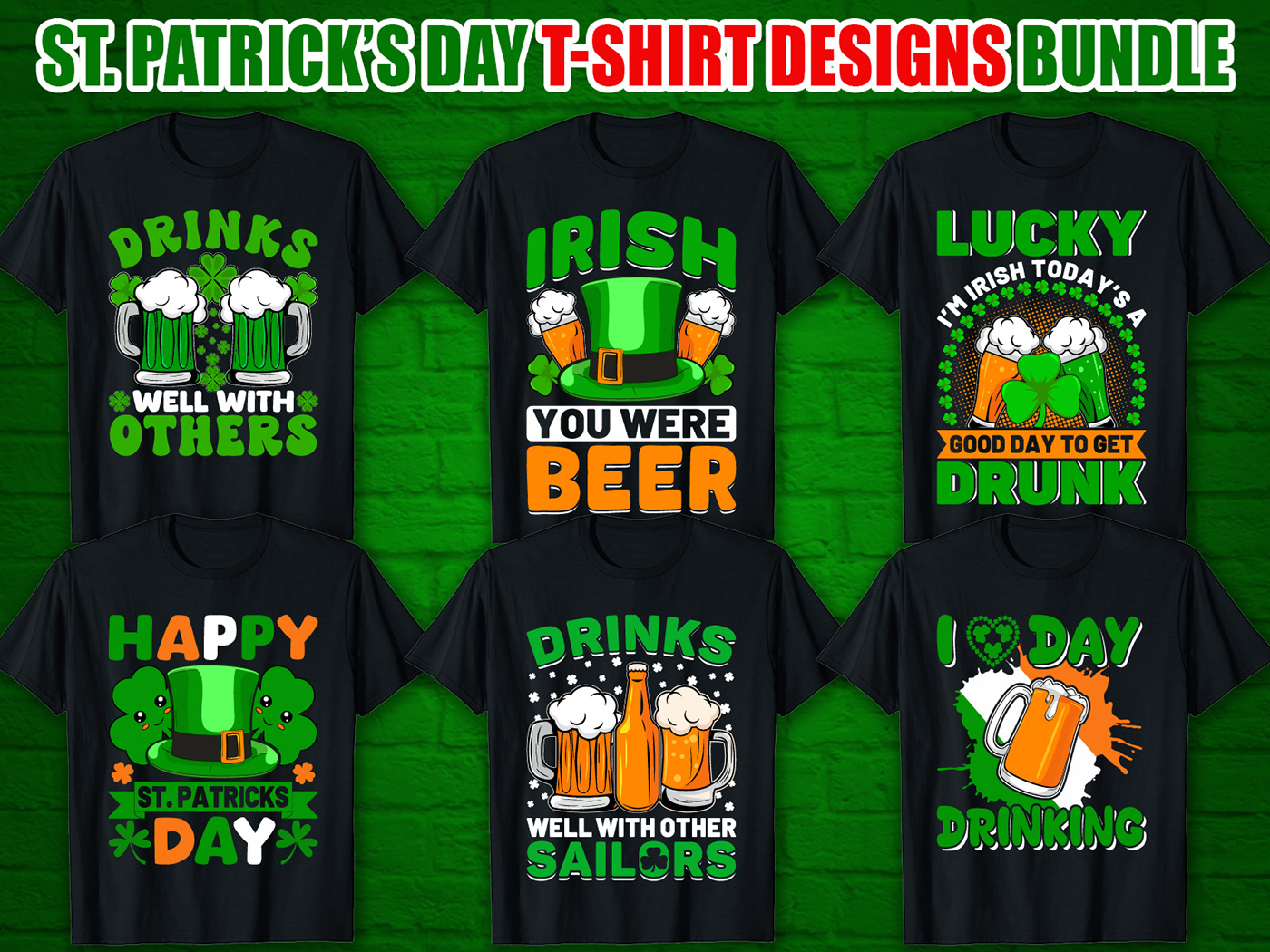 St. Patrick's Day T-shirt Design Bundle