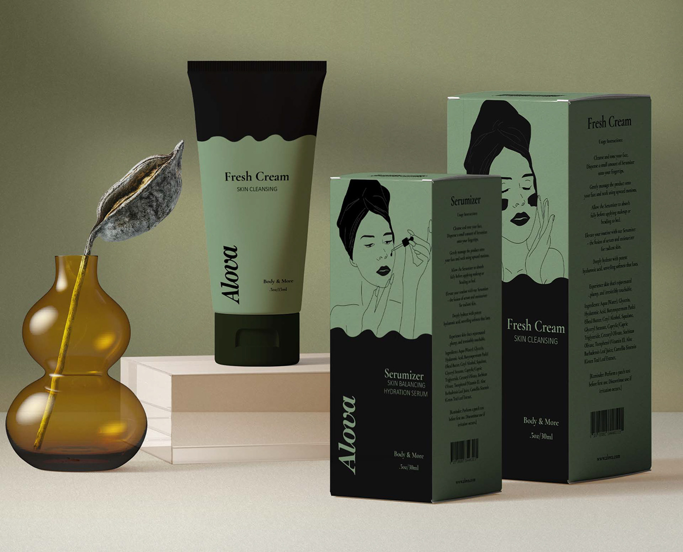 cosmetics skincare brand identity visual identity logo identity makeup branding  ILLUSTRATION  Startup