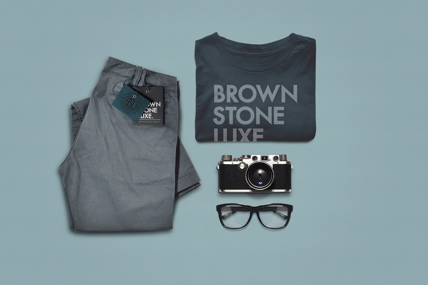 logo Stationery apparel jeans nyc New York brownstone card letterhead bag blue vintage Urban