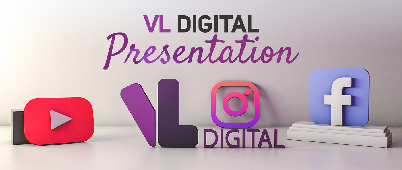 digital social media 3D branding  design presentation