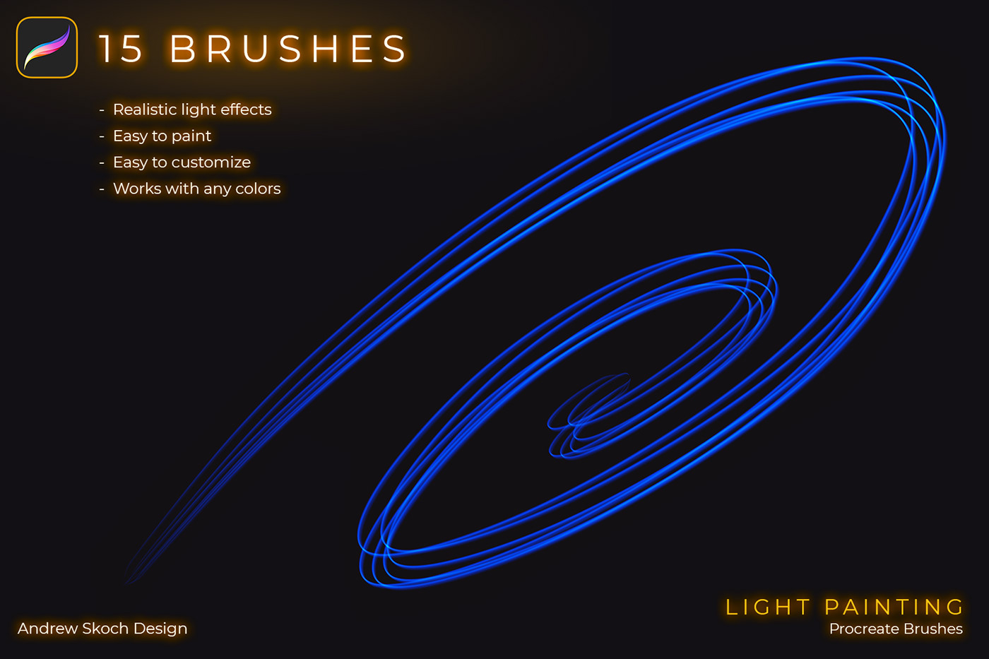 brush brushes Digital Art  iPad light Light Paint painting   Procreate procreate brush Timelapce