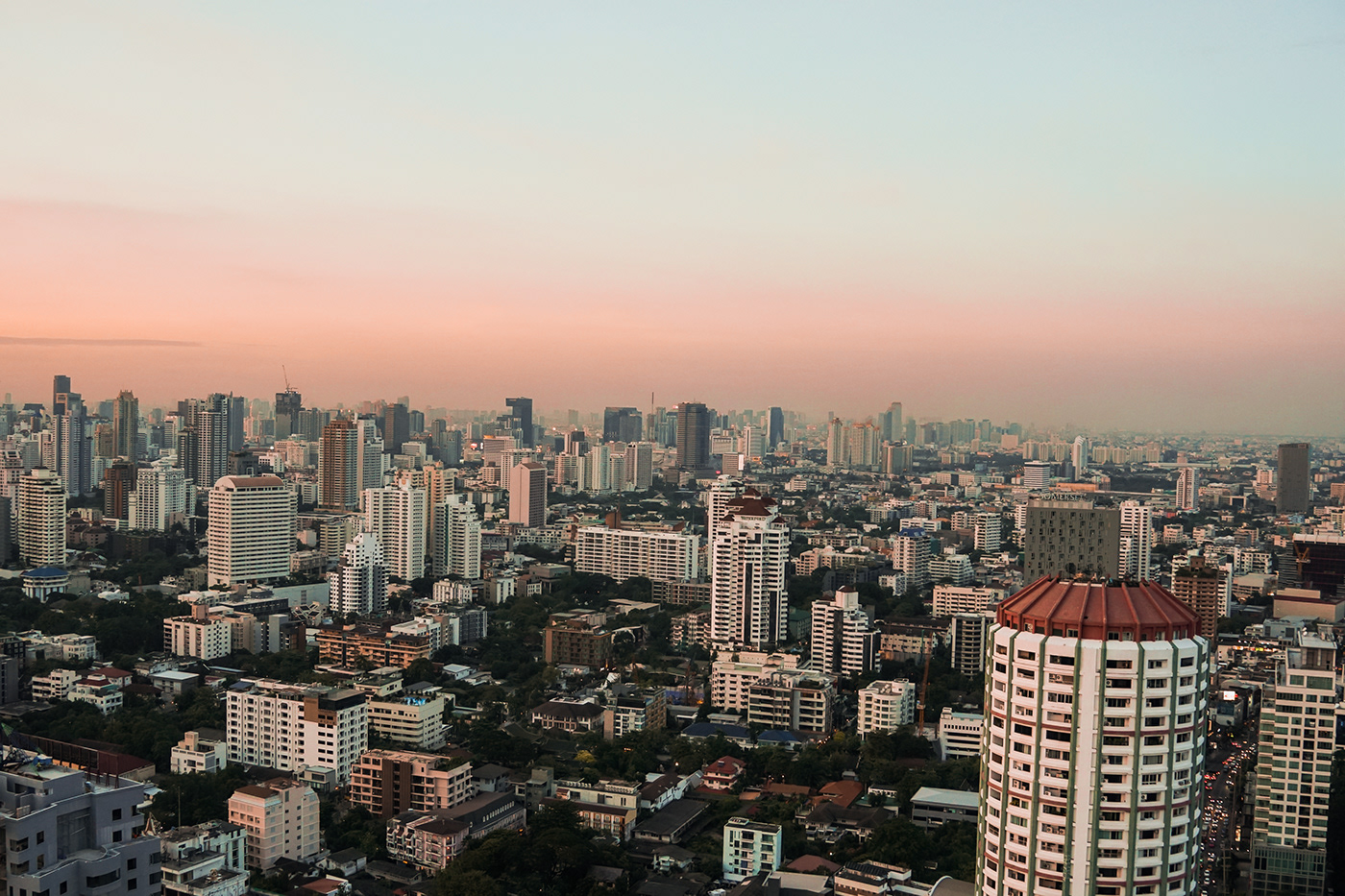 sunset Photography  urban photography asia Thailand Bangkok rooftop bar lounge cityscape skyline
