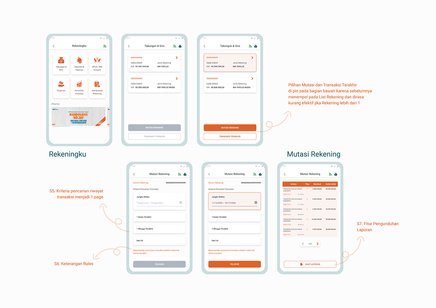 apps Bank BNI m-banking mobile mobile banking redesign UI/UX