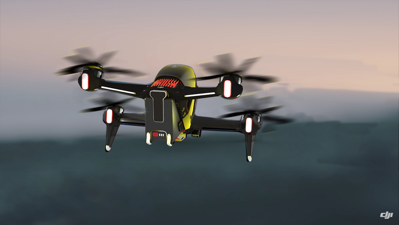 drone Render keyshot f1 Racing car DJI IndustrialDesignPortfolio CMF Design cmf