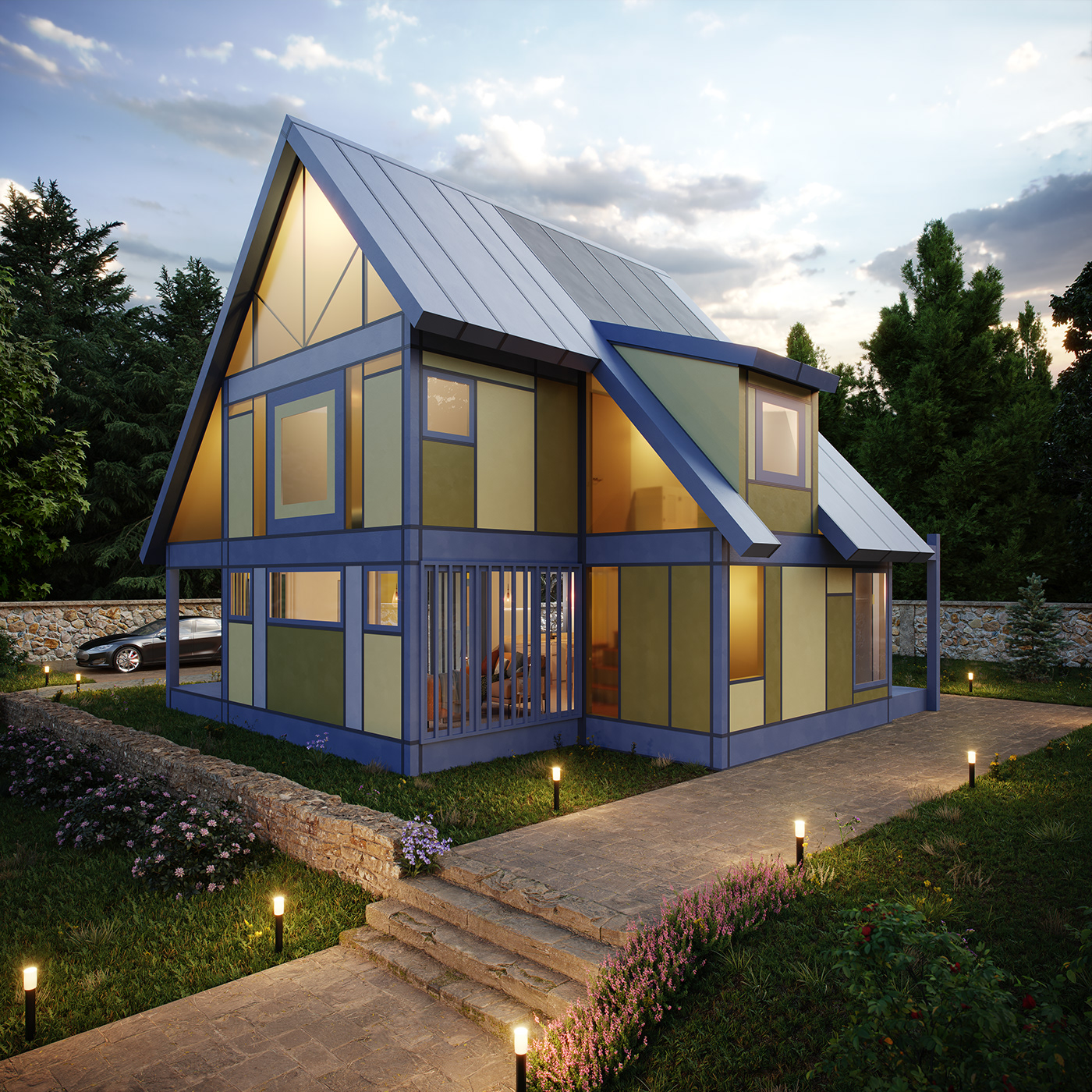 3ds max architecture archviz building corona exterior house Render visualization