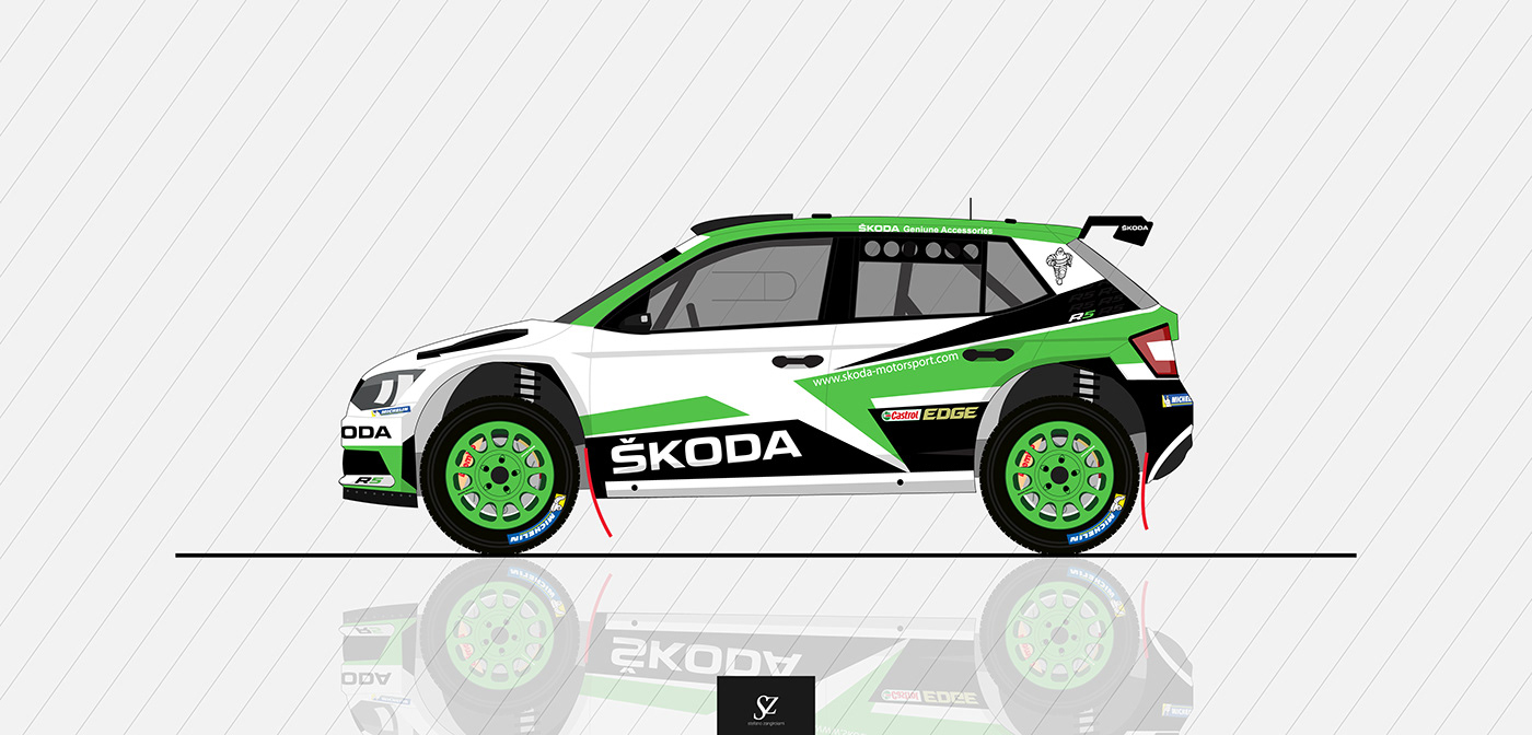 automobile automotive   car Motorsport race Racing rally Skoda Vehicle WRC