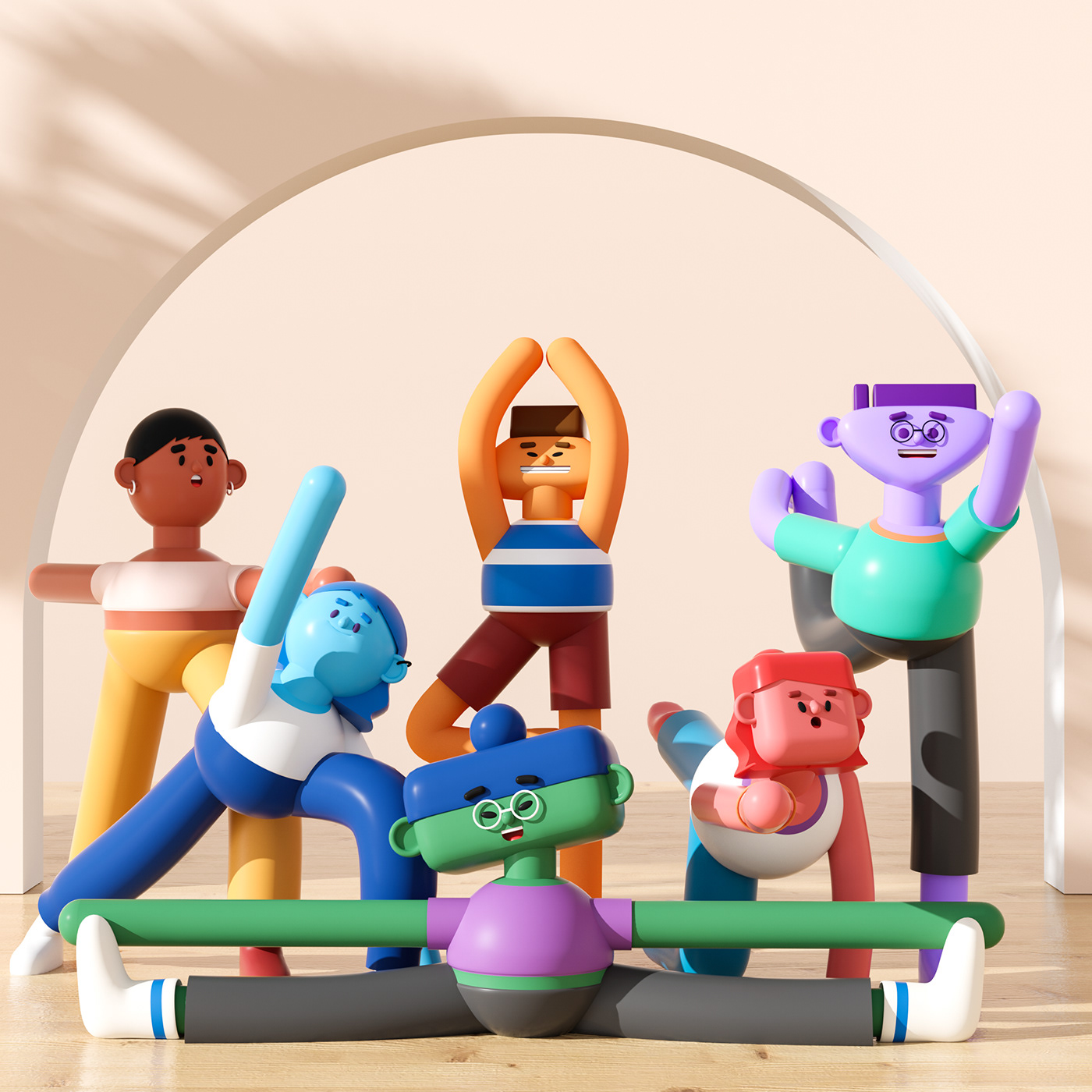 3D illustration animation  Character design  cinema4d Mascot monster