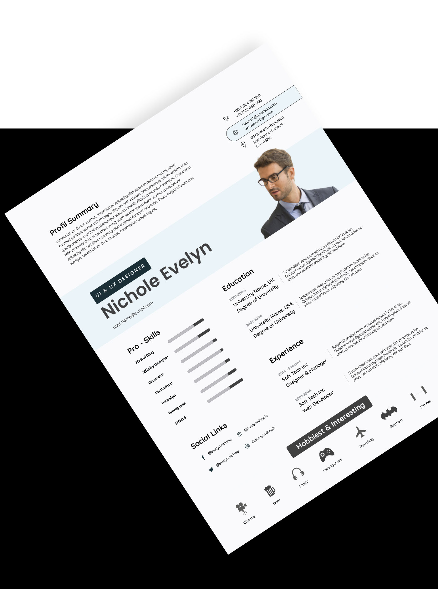 CV / RESUME professional cv resume clean Resume CV resume design resume indesign Resume Infographic