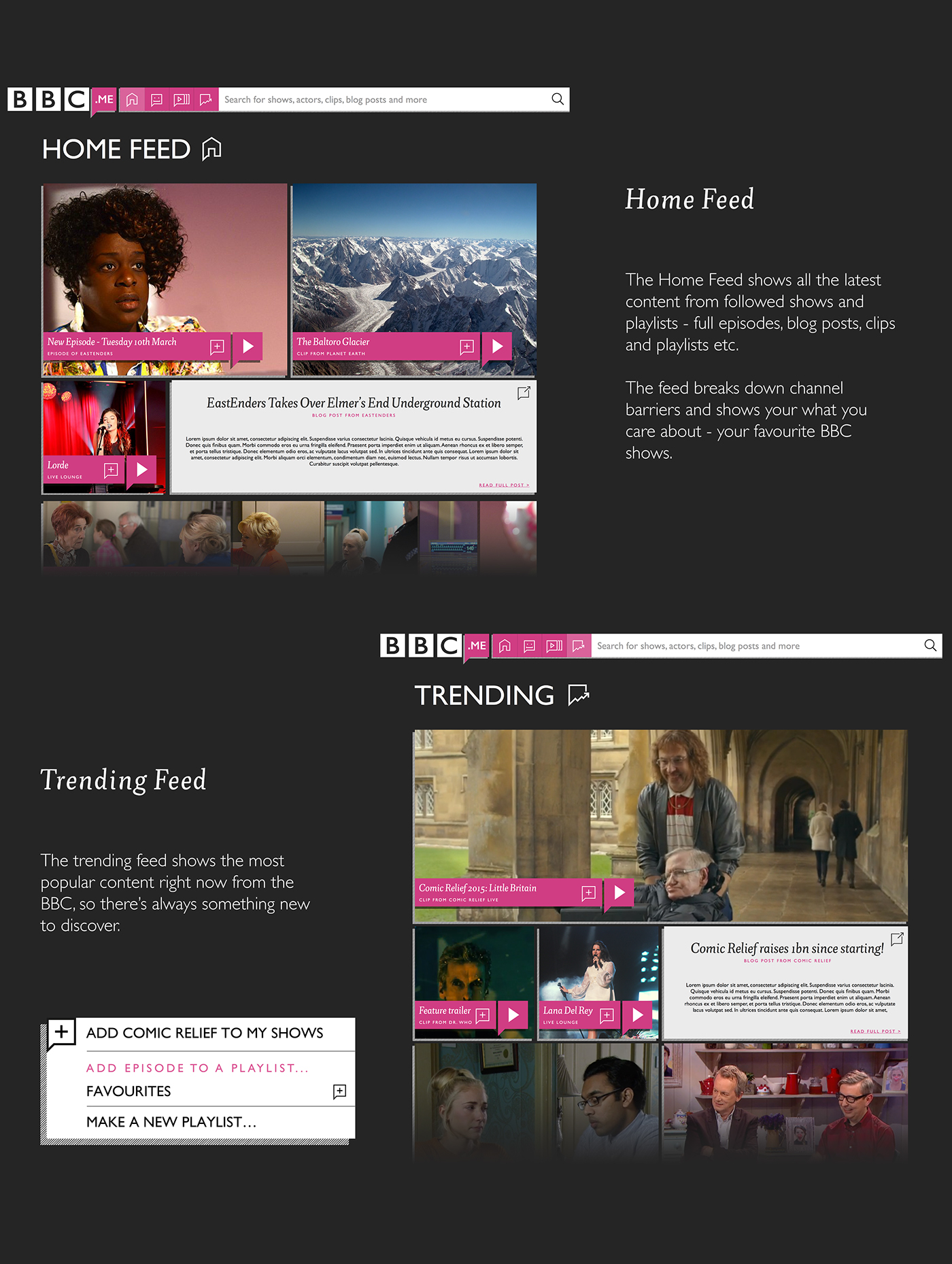 BBC D&AD new blood tv media app Web ux