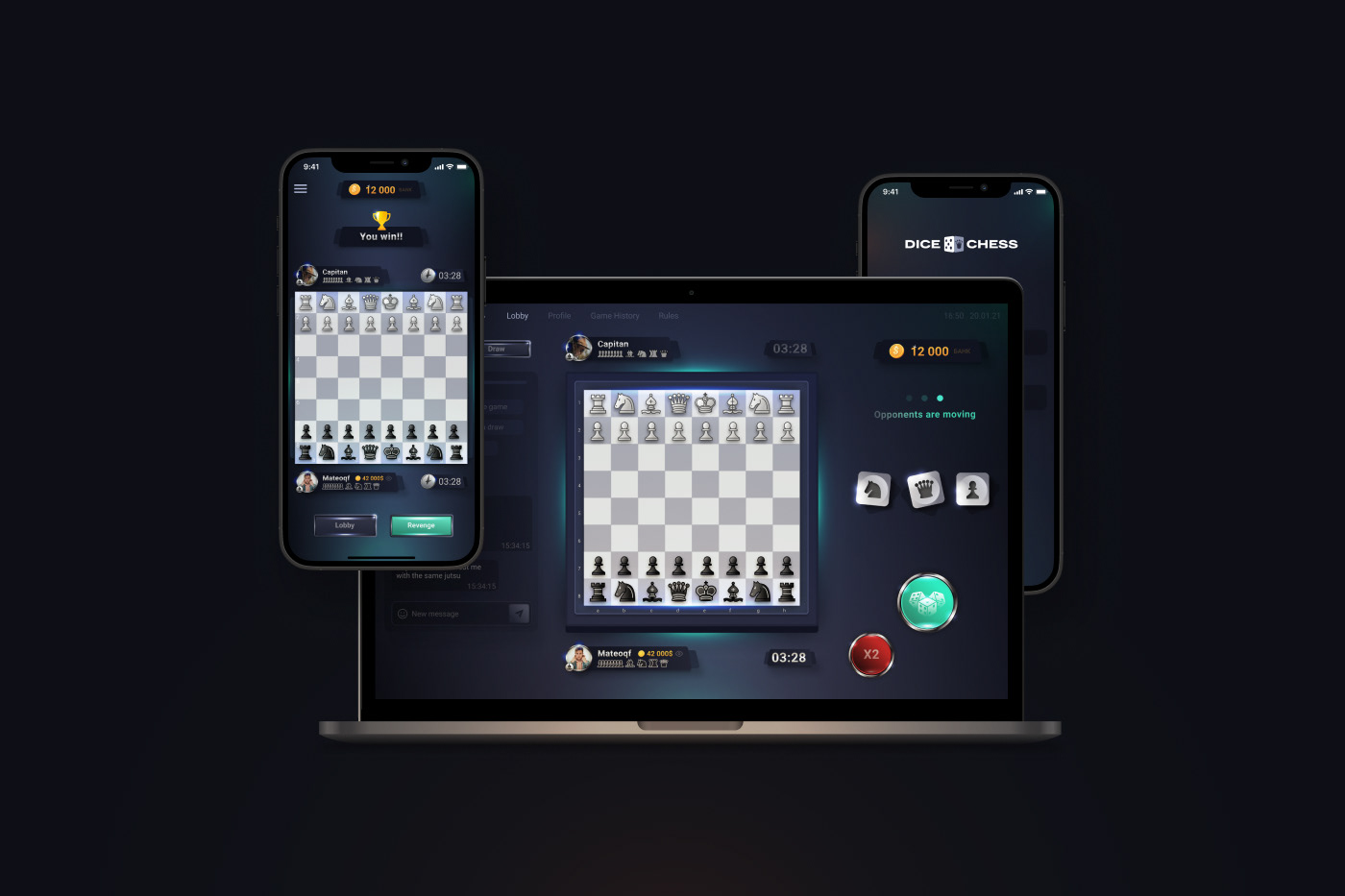 app casino chess gambling game trend UI/UX Website