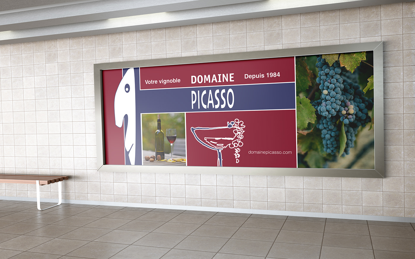 Carte etiquette Picasso vignoble vin