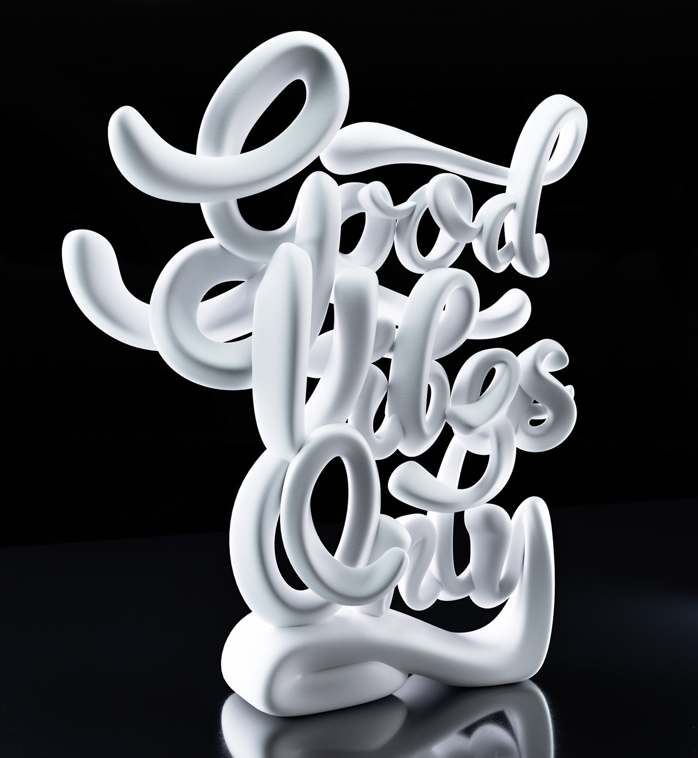 Only 3d. Каллиграфия и 3д скульптуры. 3d Printed Letter. Steady as she goes, a 3d Printed typographic Sculpture. Renaldo Sculpture Behance.