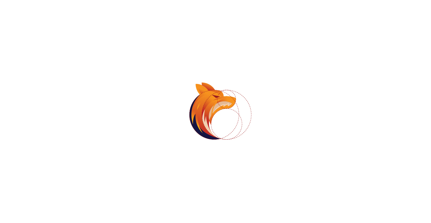 Fox Logo wolf logo Moon Logo Golden Ratio logo dainogo tutorial Golden Ratio Logo logo grids animal logo