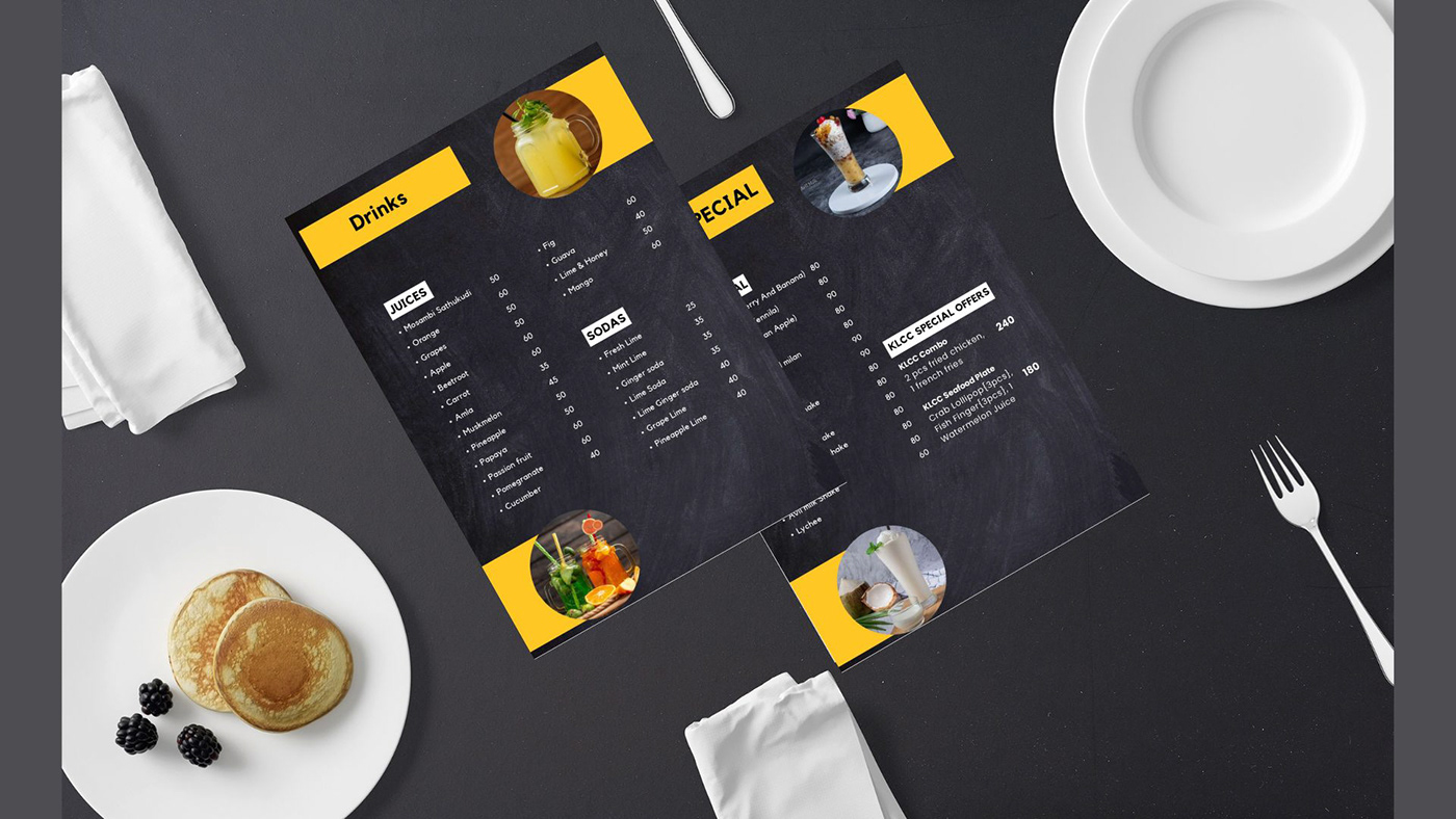 poster Menu Card flyers design brochure design Social media post videography