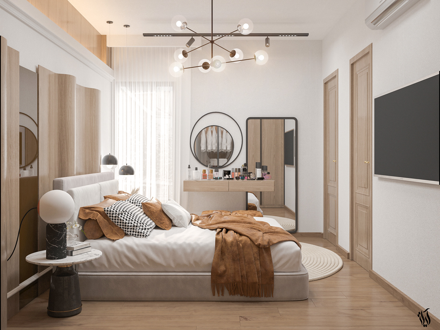 indoor interior design  visualization 3D bedroom design homedecor decor Interior 3ds max bedroominterior