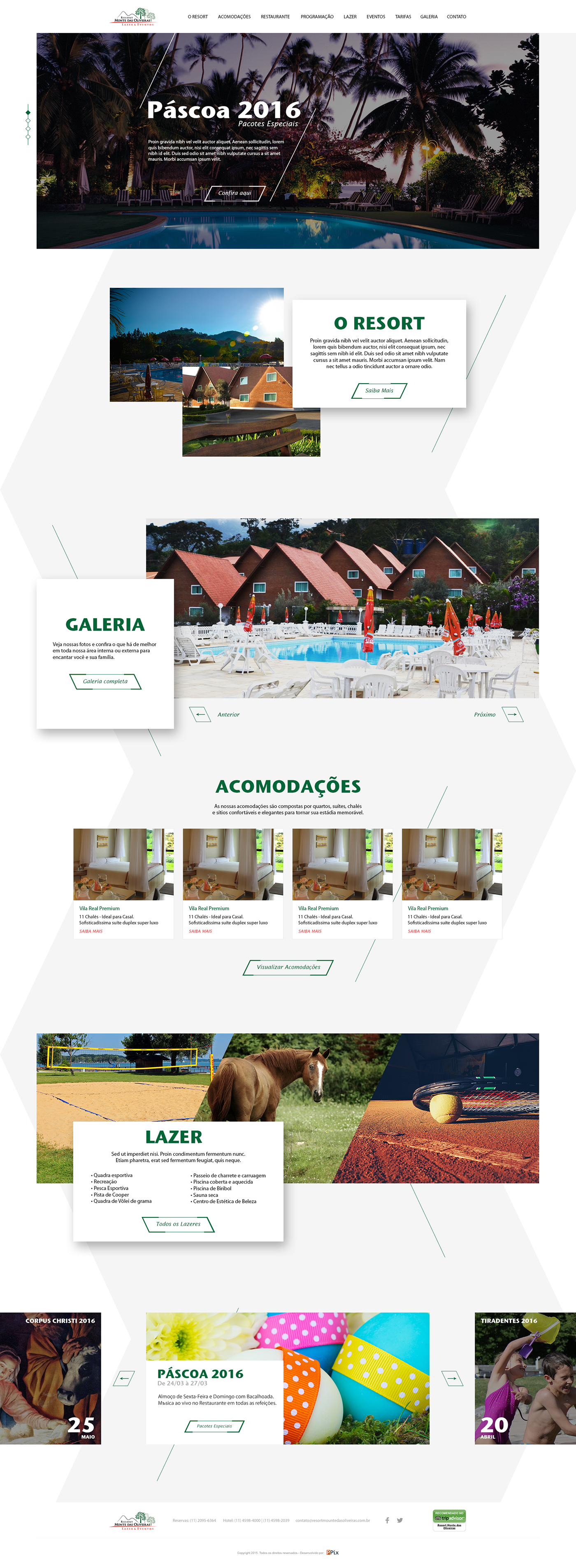 resort Web Design  site deisng hotel UI