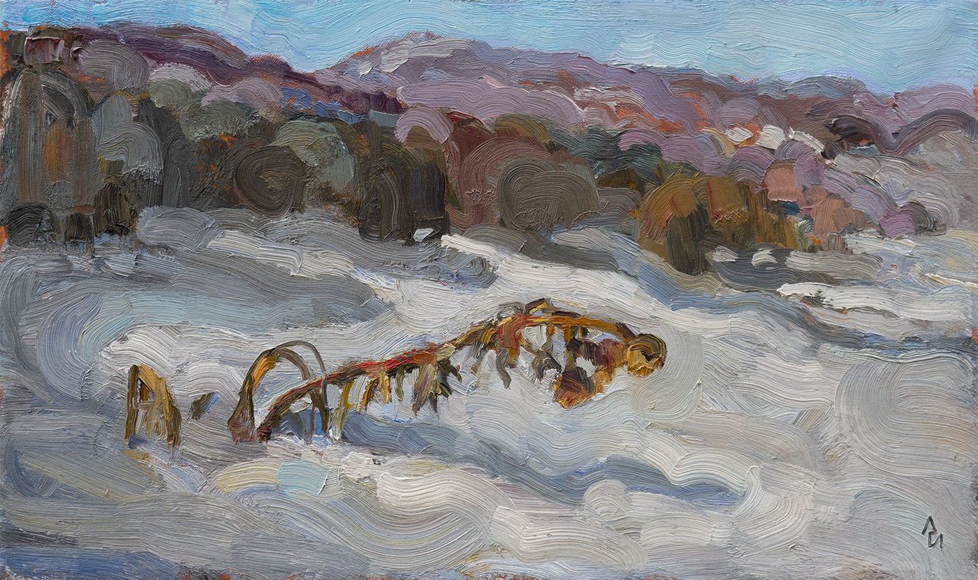 Oil Painting bulgaria Landscape portrait IMPASTO