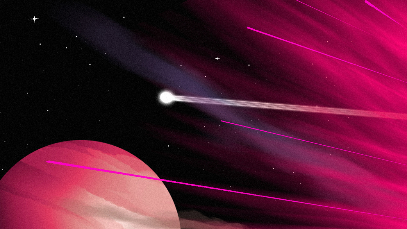 pink planet pop science fiction SF Space  spaceship stars heart Love