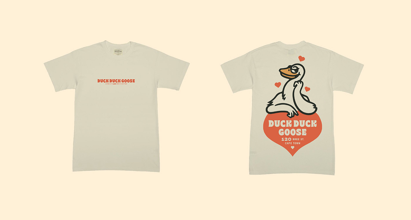 apparel Clothing duck Duck Duck Goose GOOD GOOD GOOD Love streetwear T-Shirt Design typography   valentines