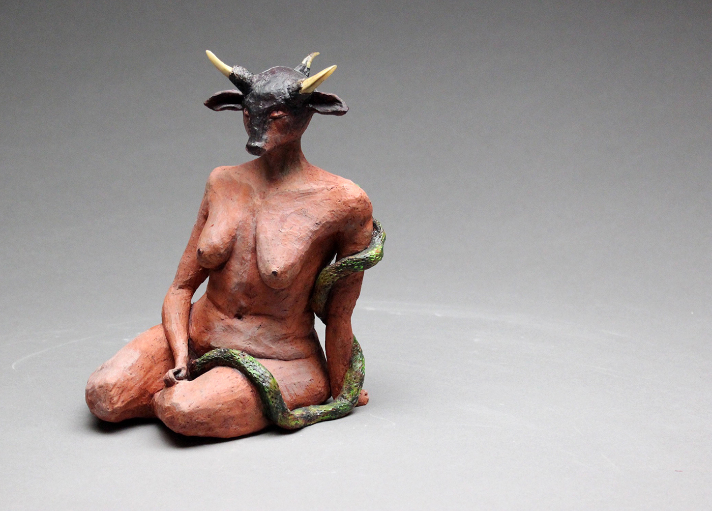 low fire ceramic sculpture Figure sculpture earthenware