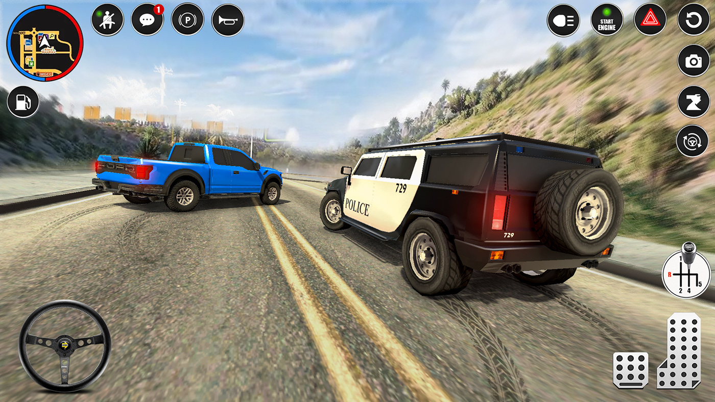 Vehicle 3D Render police