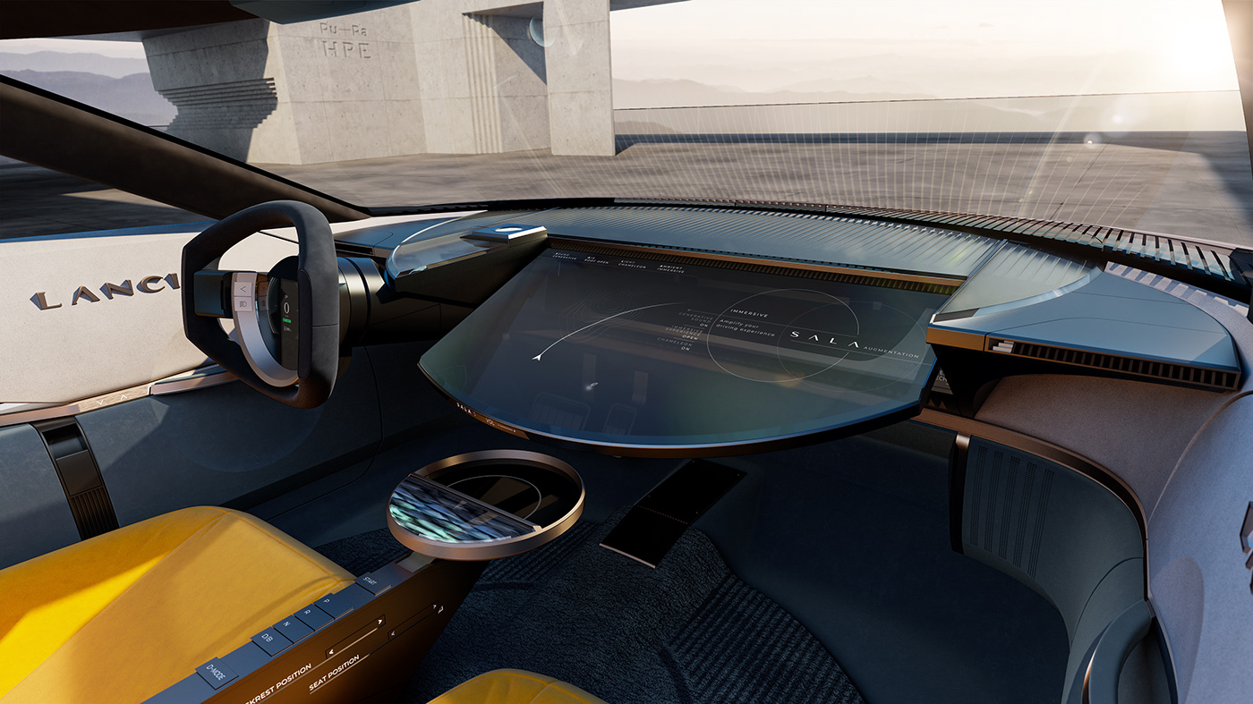 car CGI cinema 4d concept future Lancia photoshop Technology motion design automotive  