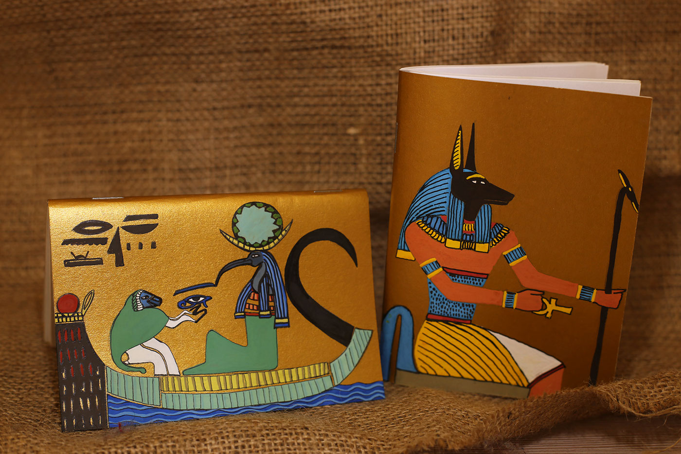 Egypt Art  draw handmade notebook colour gold
