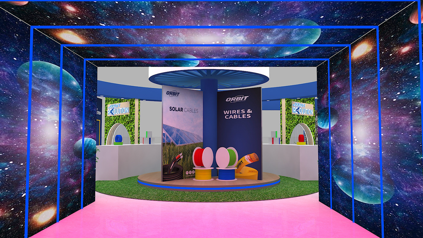 booth Exhibition  Event 3D visualization interior design  modern vray exterior