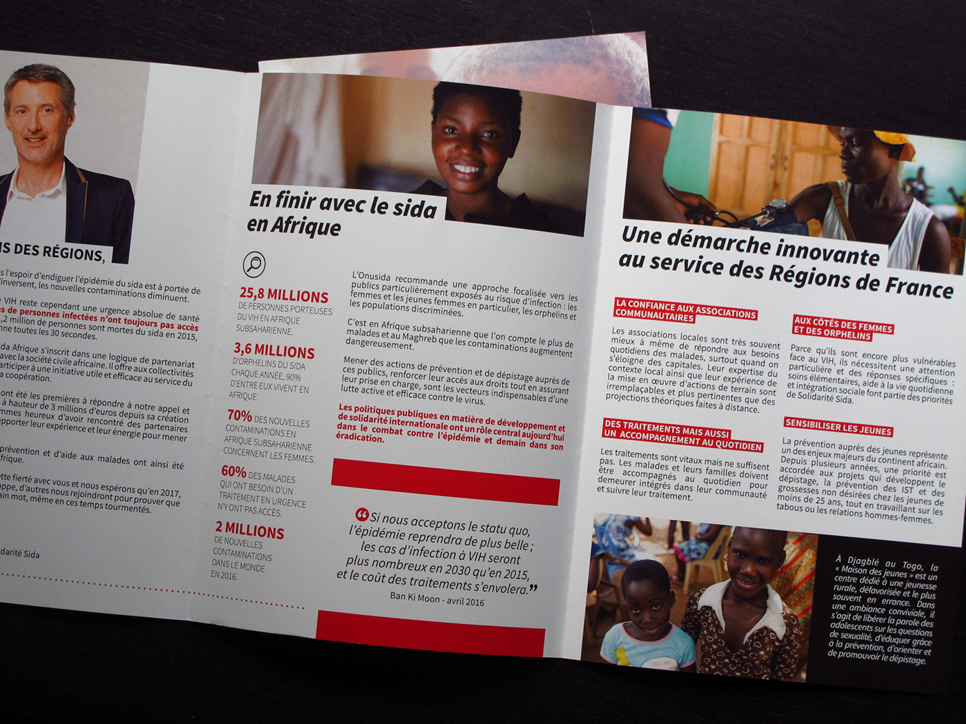 leaflet solidarité sida communication engagement prevention solidarité sida afrique Association