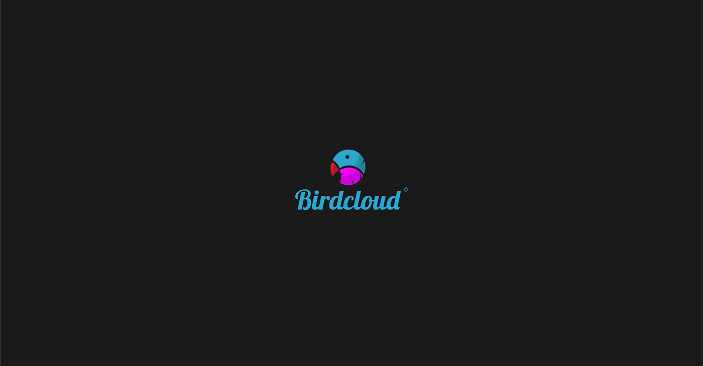 logo bird cloud identity dark blue brand iPhone x slider