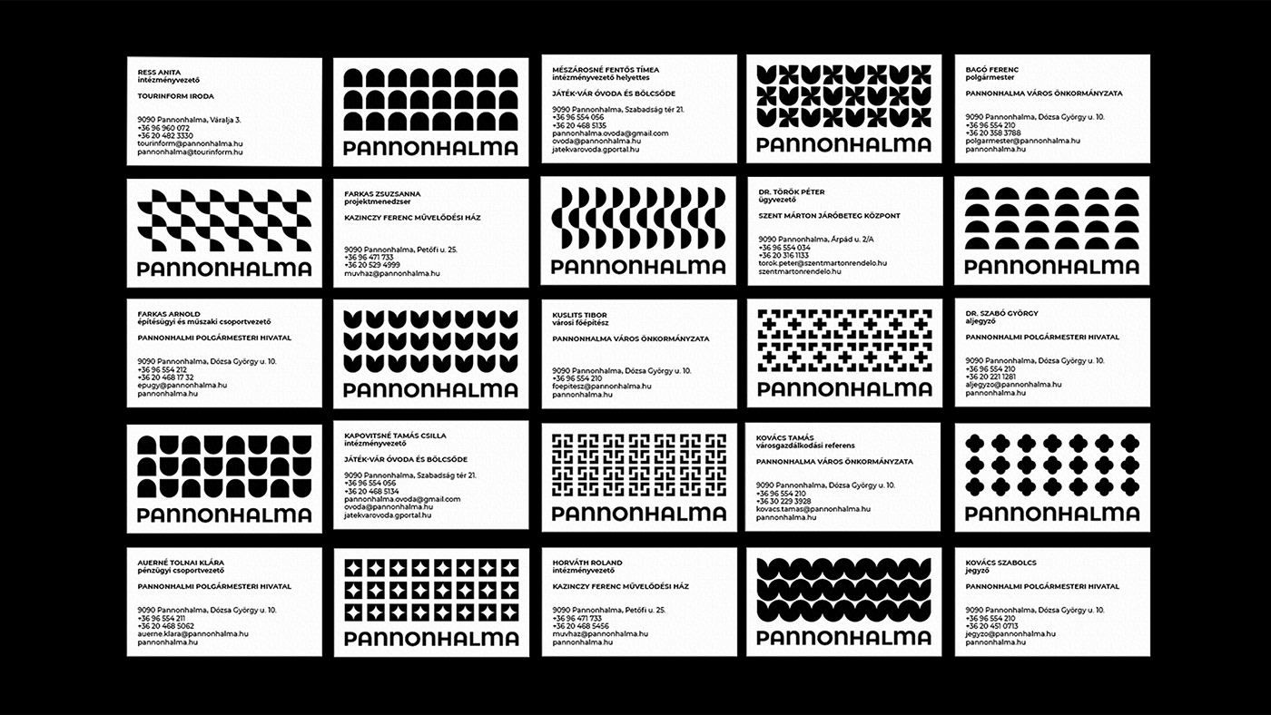 city pannonhalma branding  pattern modular system hungary hills colors icons