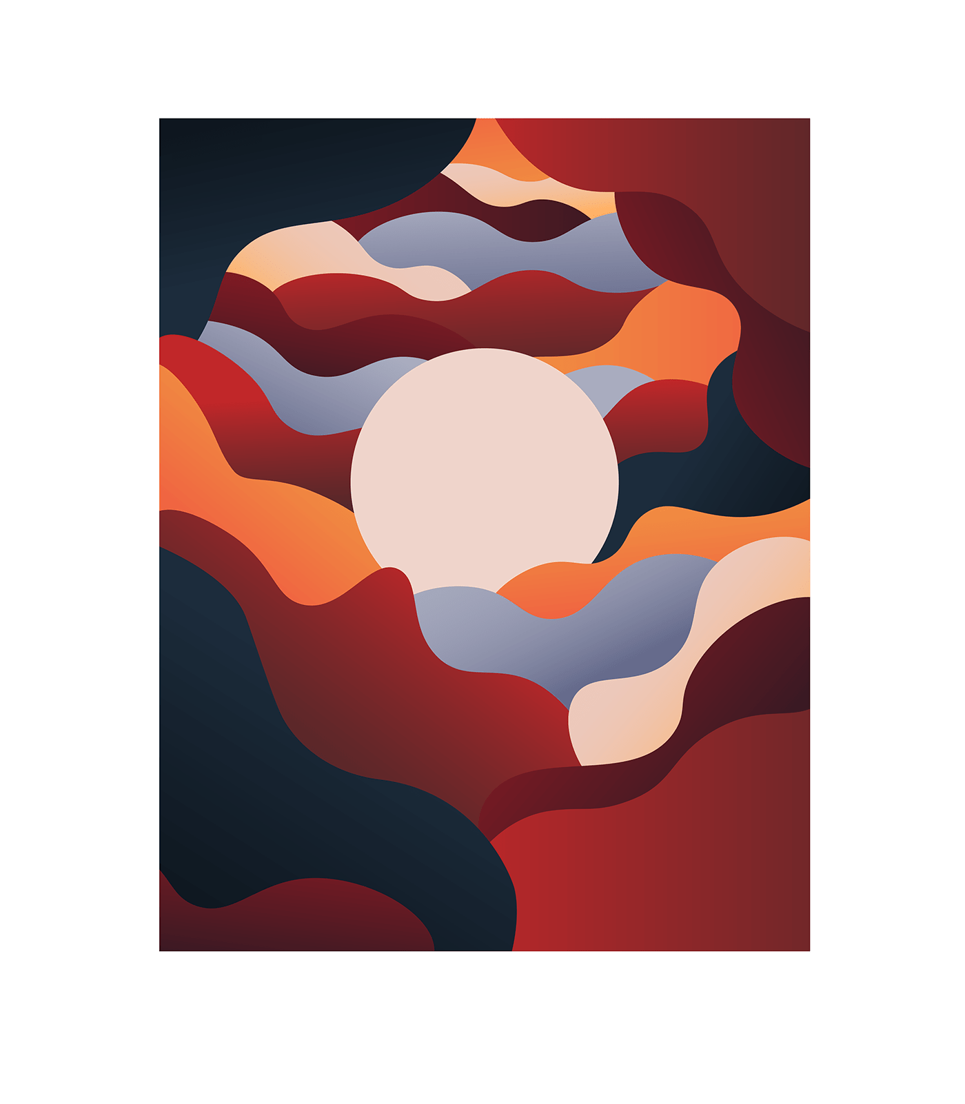 illustration . graphic design  color sunset vector Sun
