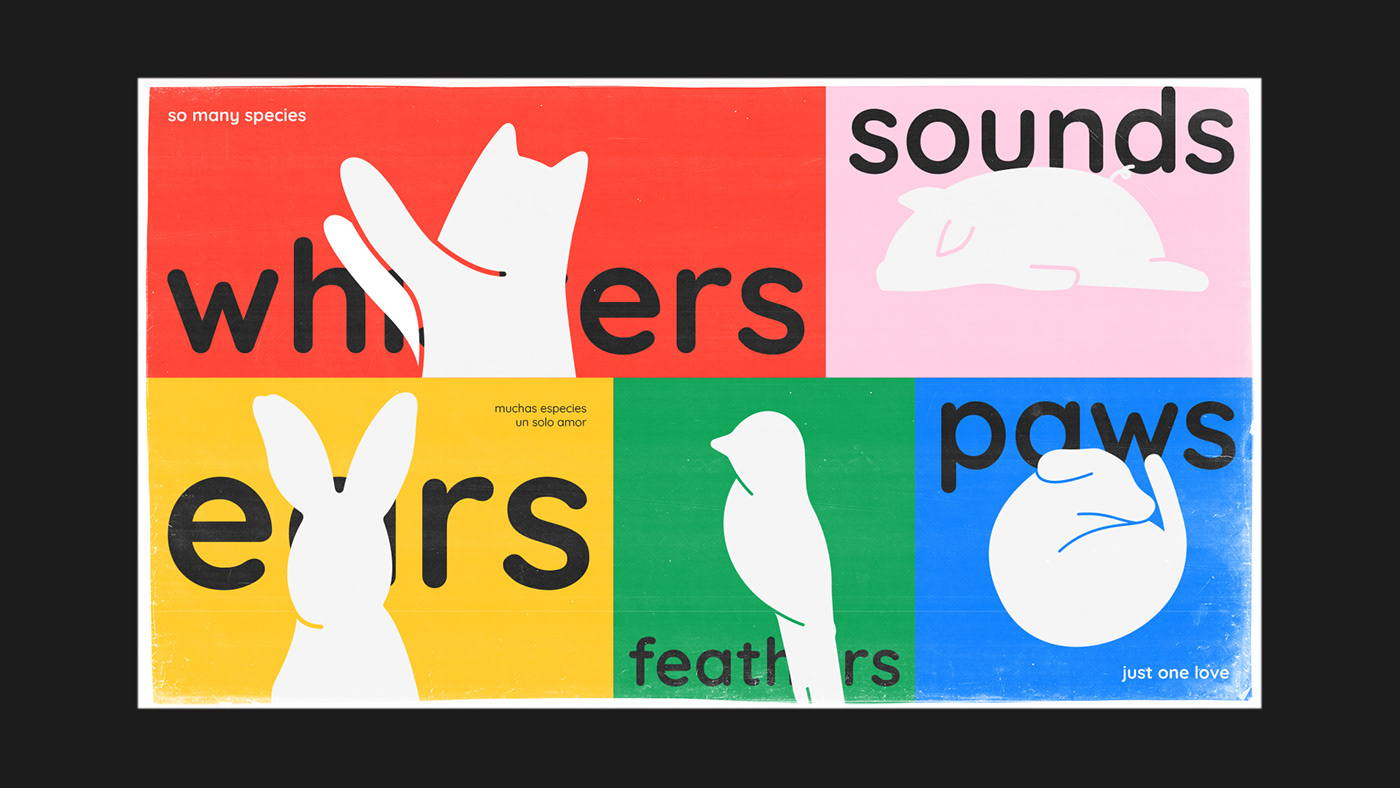 poster mockup animals typographic