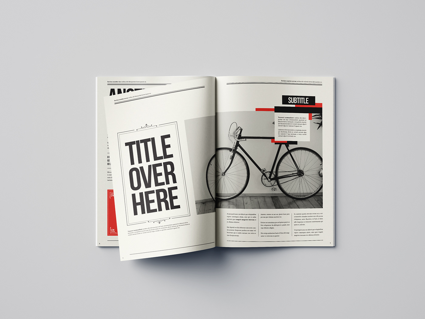 magazine Retro vintage cool template red