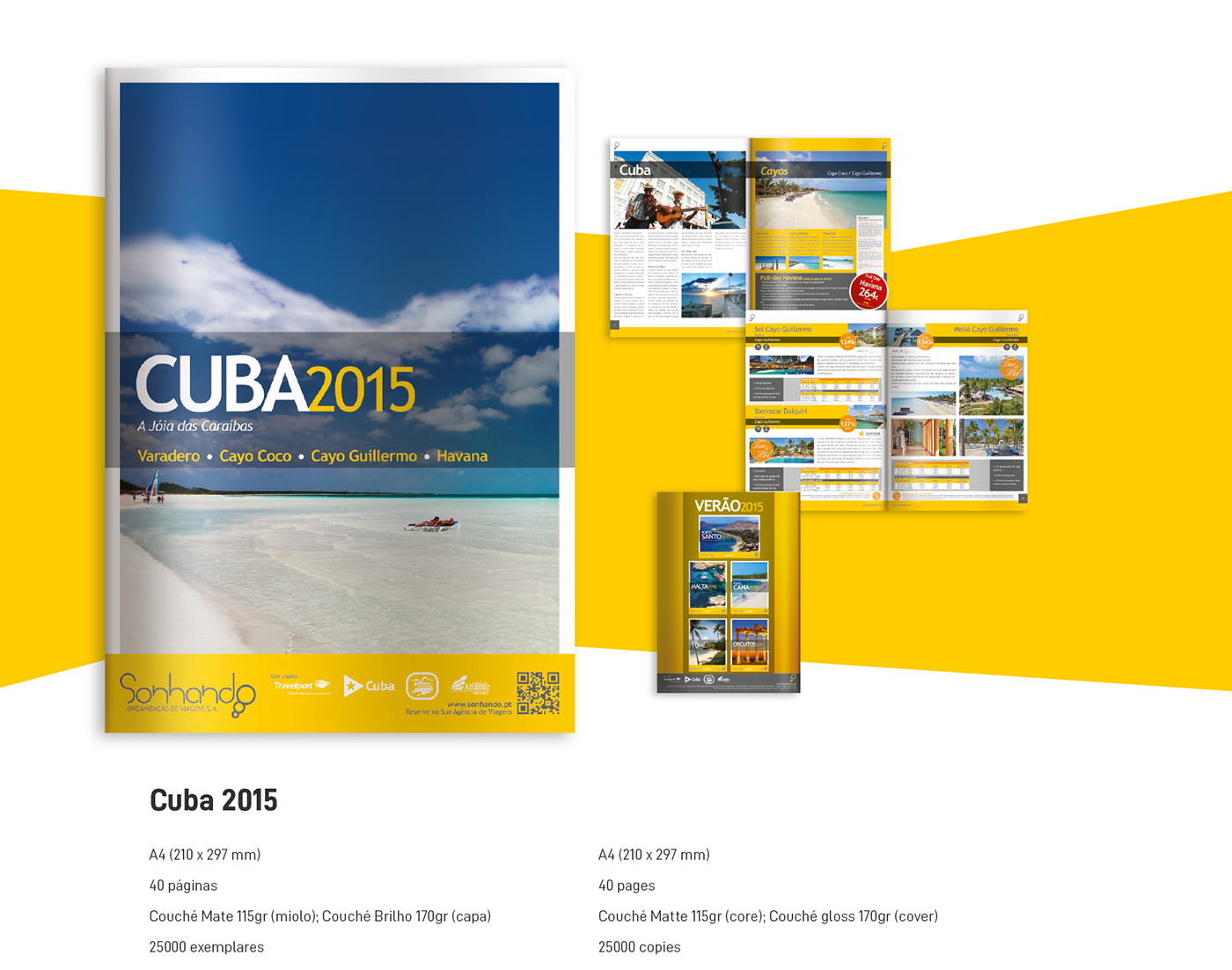 brochuras Catálogos cuba editorial ferias paginação sonhando Turismo verão viagens