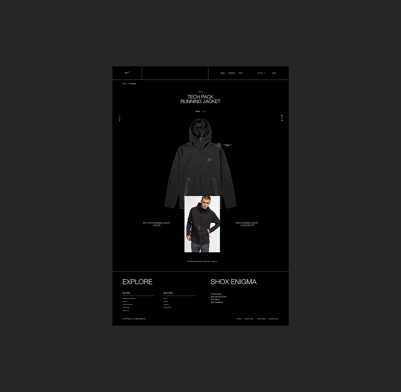 black White interaction motion Nike UI ux Web Webdesign Website